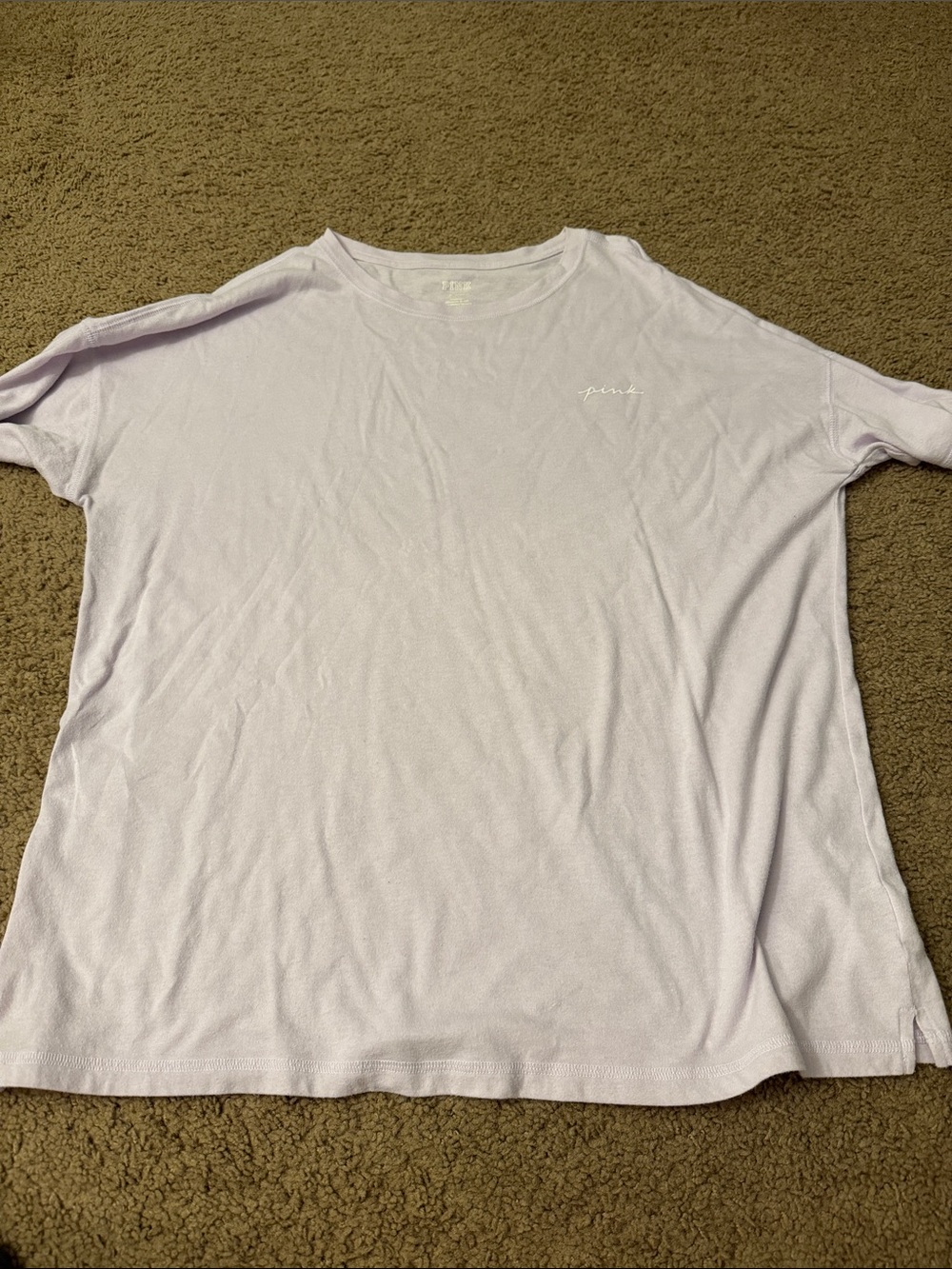 PINK Victoria's Secret Lavender Short Sleeve Crew Tee